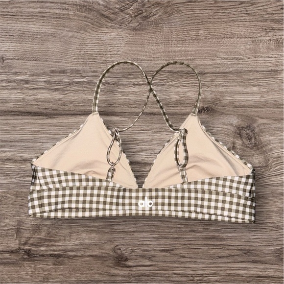 ALO Yoga Brown and White Fitted Bustier Camisole - Picture 3 of 3